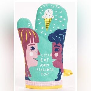 Blue Q Let's Eat Your Feelings Too Oven Mitt